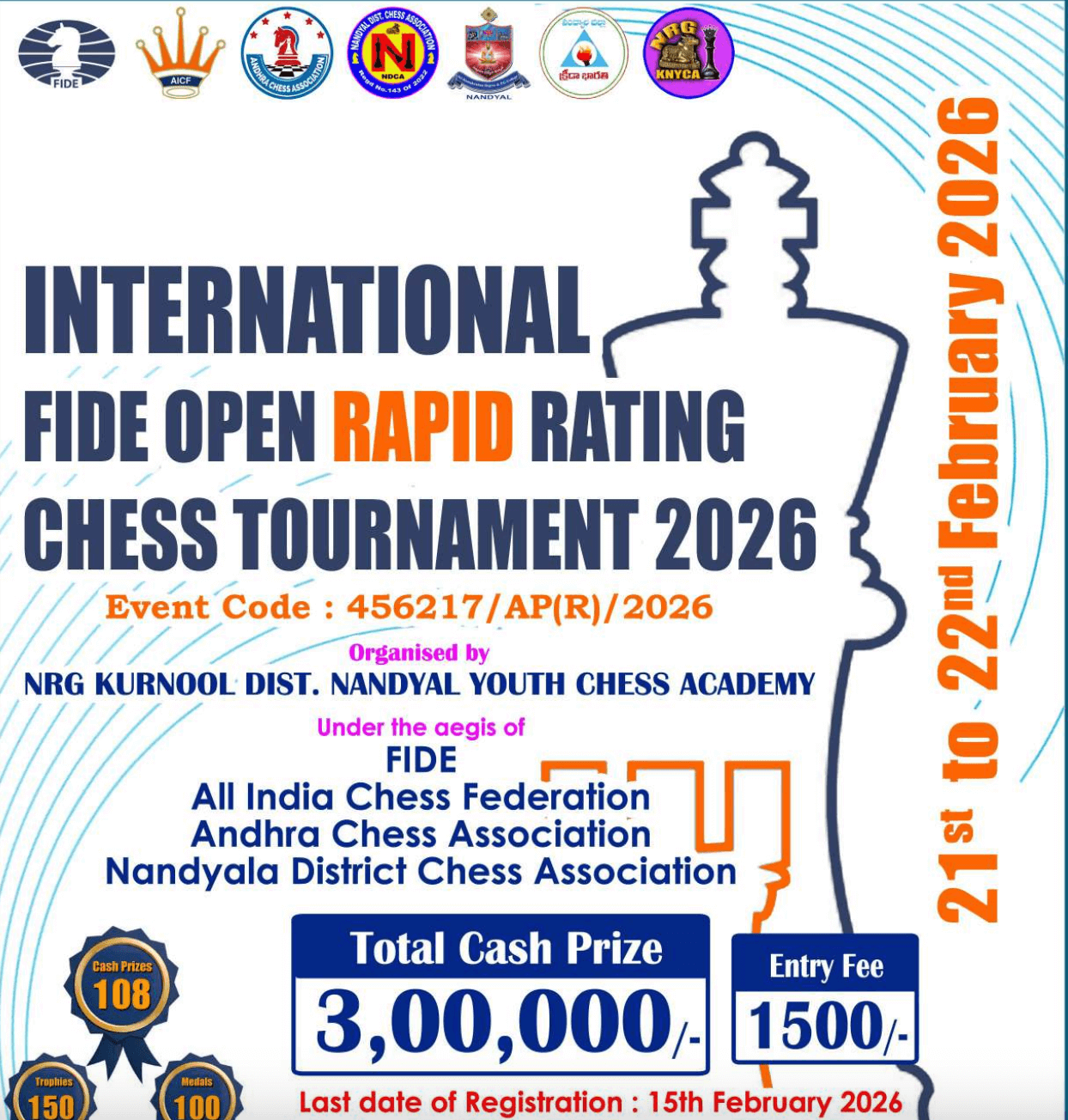International FIDE Open Rapid Rating Chess Tournament 2026 in Nandyal