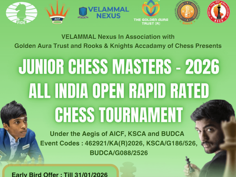 Junior Chess Master - 2026, All INDIA OPEN RAPID RATED Chess Tournament 2026