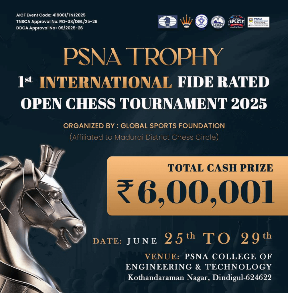 1st FIDE Rated International OPEN CHESS Tournament 2025