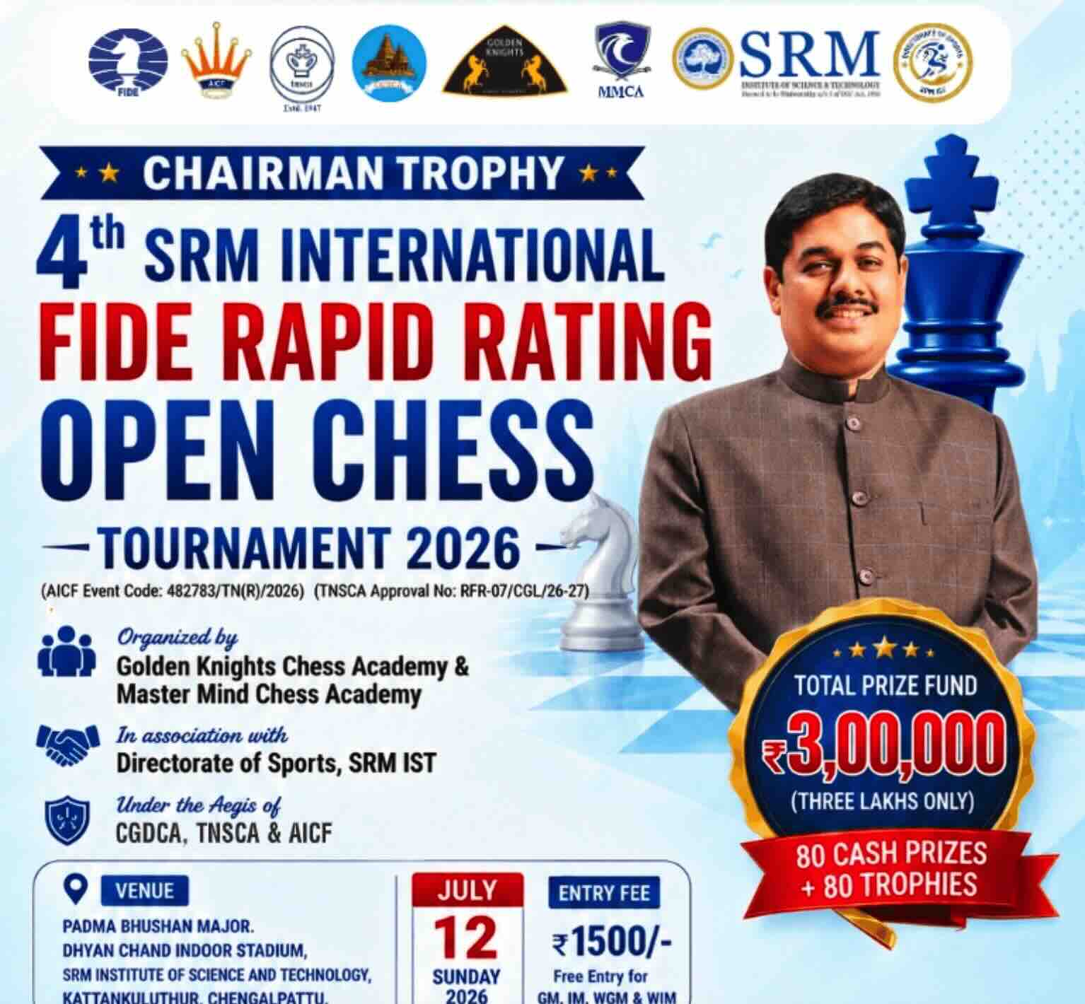 4th SRM International FIDE Rapid Rating Chess Tournament 2026